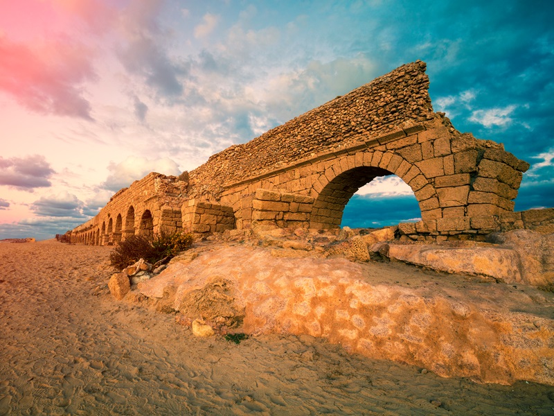 caesarea aquaduct shutterstock