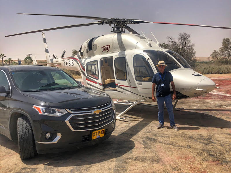 Helicopter flight in israel